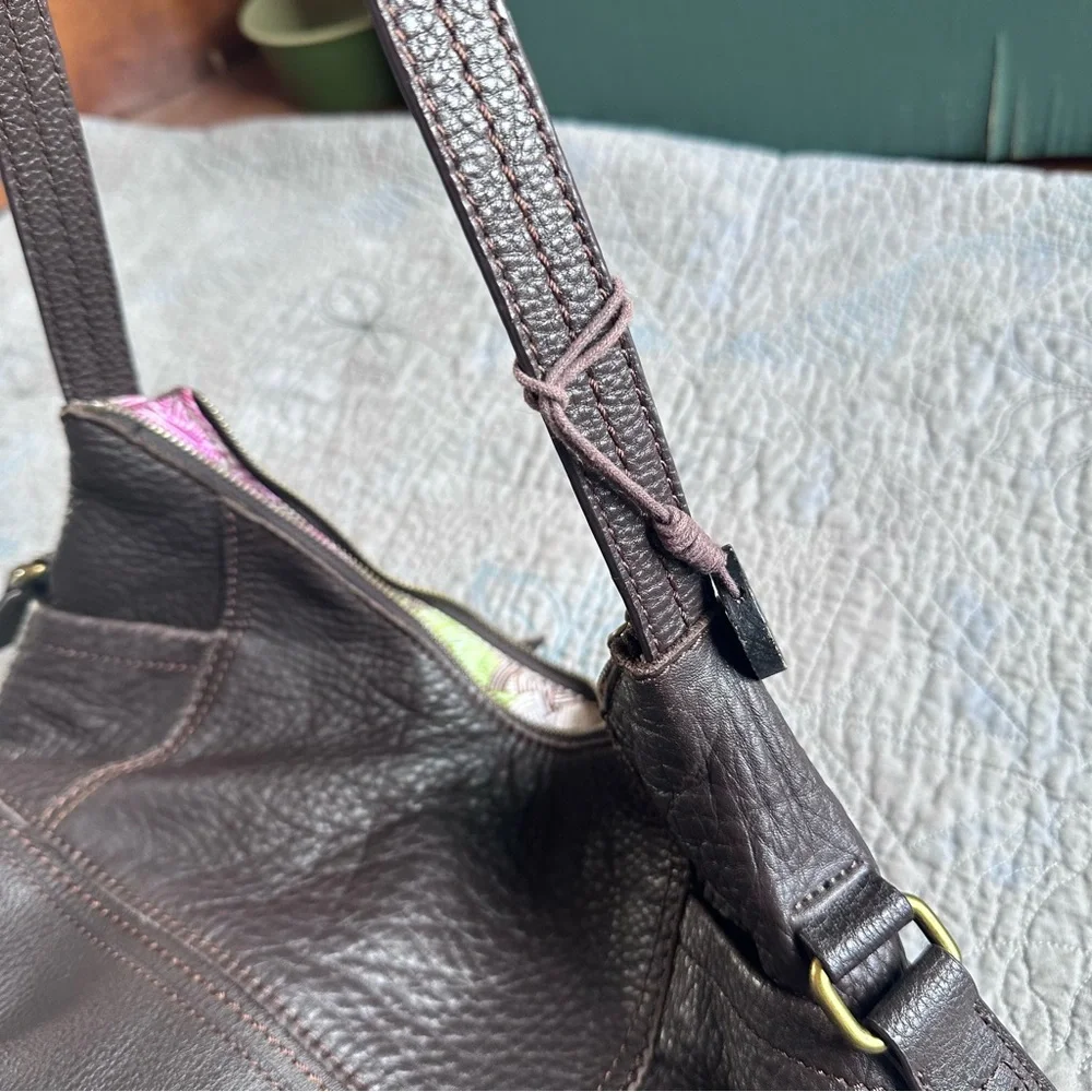 The Sak brown pebbled leather shoulder bag - Picture 4 of 10